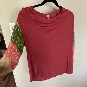 top with floral arms